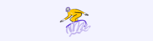 graphic of surfer riding a wave