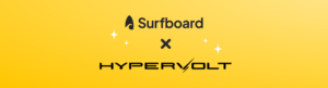 Surfboard and hypervolt logos