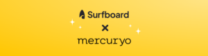 Surfboard and Mercuryo logos