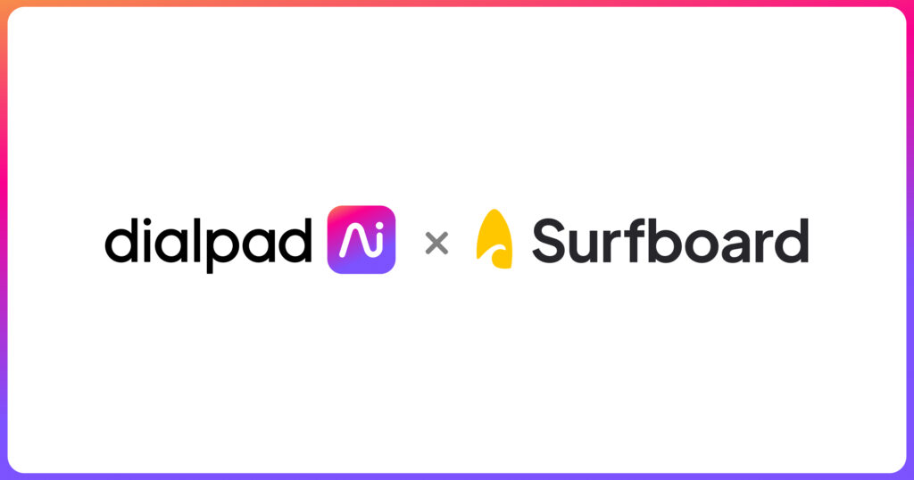 The Dialpad and Surfboard logos